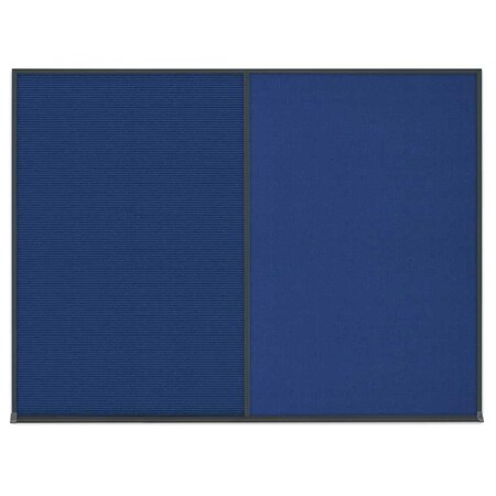 United Visual Products Triple Door Radius Plus Corkboard, 96" x UV8006PLUS-SATIN-CLOUD